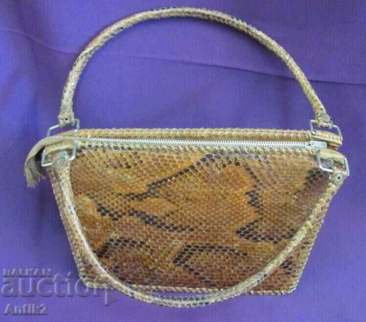Auction  Vintich Original Small Women's Bag Snake Skin