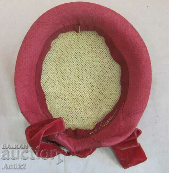 Pălărie antică de catifea pentru femei din anii 50 - 7