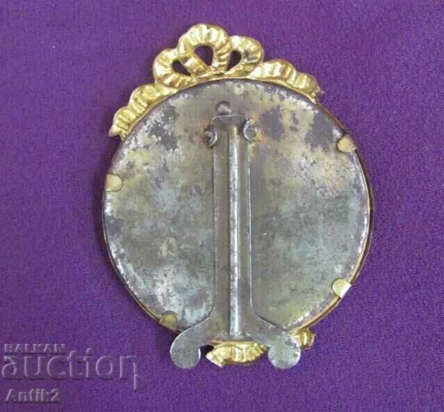 19th Century Antique Small Bronze Picture Frame - 5