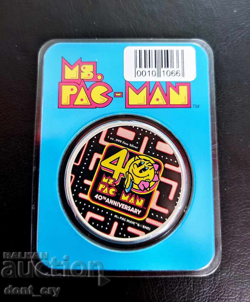 Silver 1 oz Pacman NOW 2021 Miss Pacman