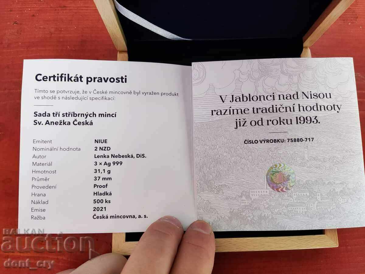 Delivery of 3x1 Oz Saint Anne of the Czech Republic 2021 Silver Delivery of 3x1 Oz Saint Anne of the Czech Republic 2021 Silver