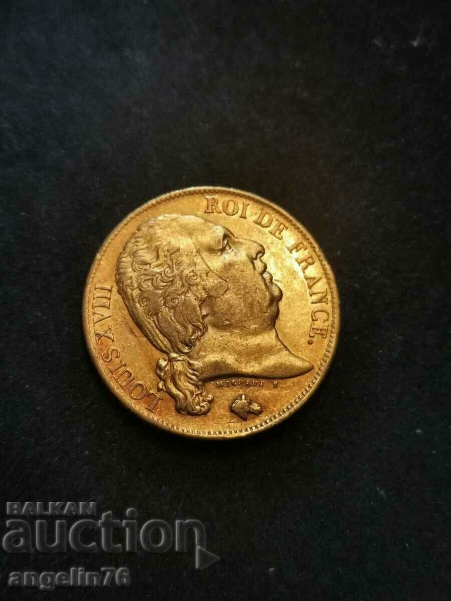 20 φράγκα 1823 χρυσό