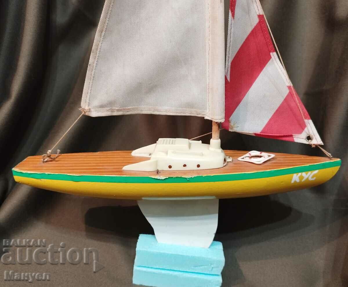 Old model of a yacht, a sailboat. with price 100.00 BGN | € 51.13 Old model of a yacht, a sailboat. with price 100.00 BGN | € 51.13