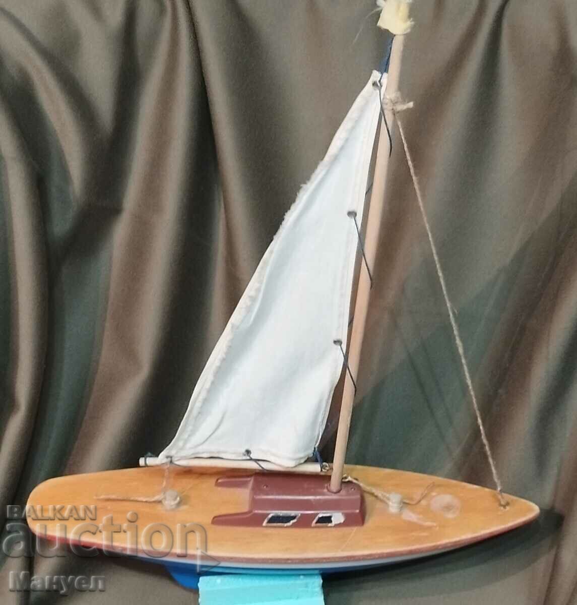 Old model of a yacht, a sailboat. with price 110.00 BGN | € 56.24 Old model of a yacht, a sailboat. with price 110.00 BGN | € 56.24