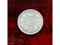 Serbia 50 money 1904 - silver