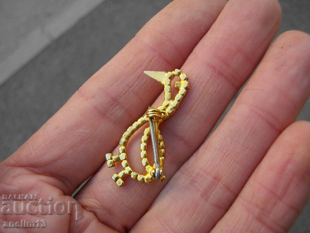 O broșă veche aurită - 6