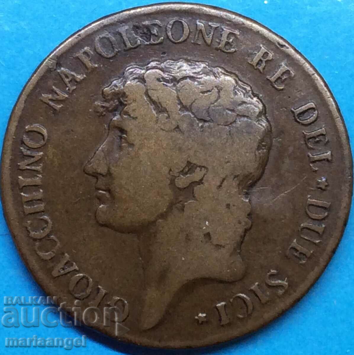Murat Napoleon 2 boabe 1810 Italia 29mm 11.67g bronz