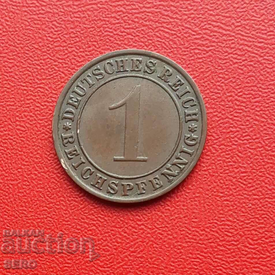 Γερμανία-1 pfennig 1936 E-Muldenhüten