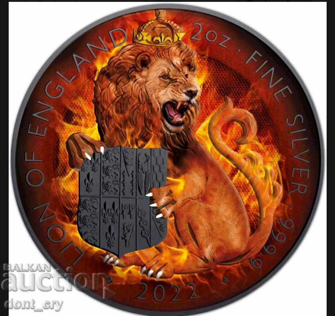 Argint 2 oz The Lion of England 2022 The Queen's Beasts