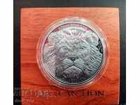 Silver 4 oz African Lion 2013 Congo