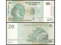 ❤️ ⭐ Κονγκό DR 2003 20 φράγκα UNC νέο ⭐ ❤️