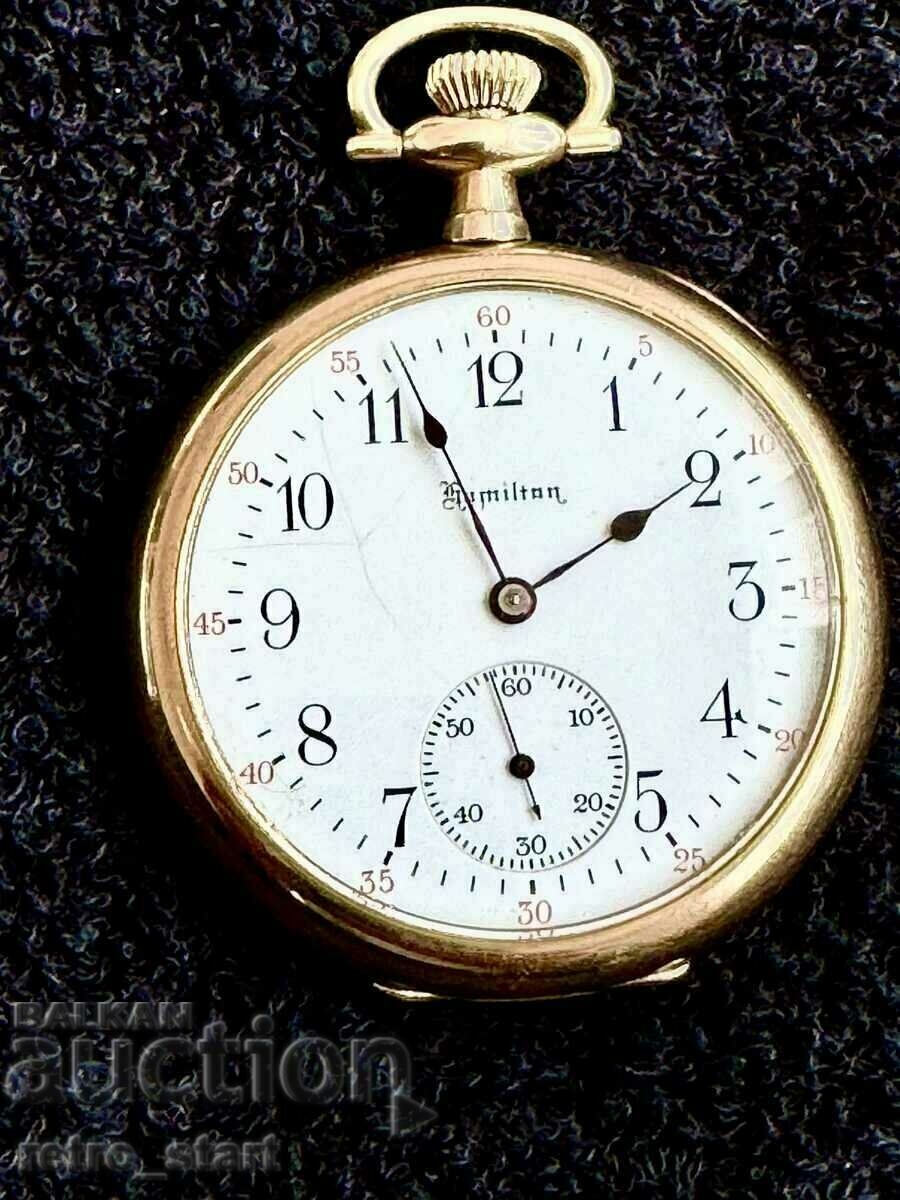 Hamilton, Heavy Gilt Pocket Watch