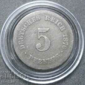 Germany 5 pfennig 1876