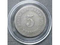 Γερμανία 5 pfennig 1876
