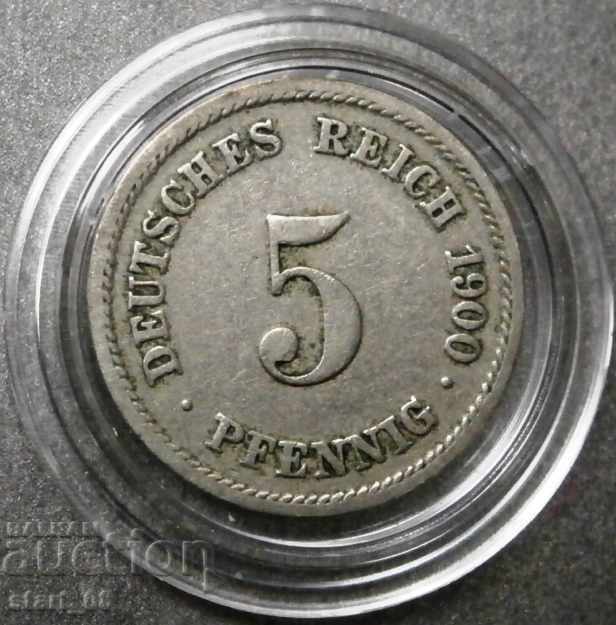 Germany 5 pfennigs 1900