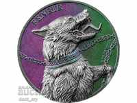 Silver 2 oz Fenrir Beasts of Germania mint 2022 10 Marks