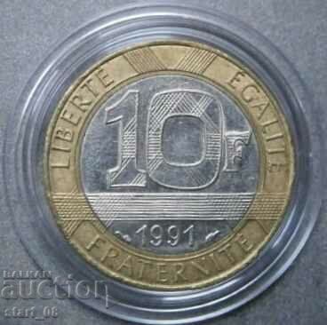 ФРАНЦИЯ- 10 франка-1991г.