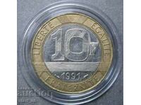 FRANCE- 10 francs-1991.