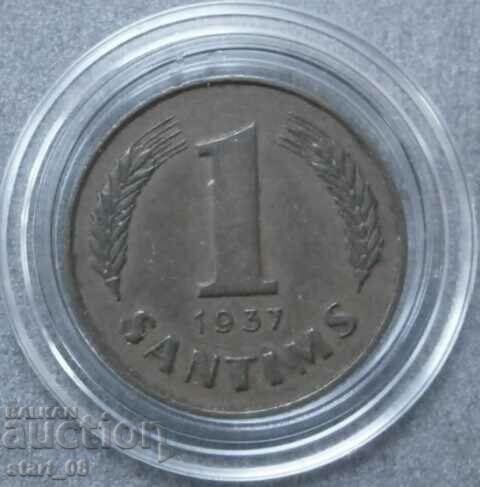 LETONIA - 1 cent 1937