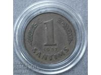 LETONIA - 1 cent 1937