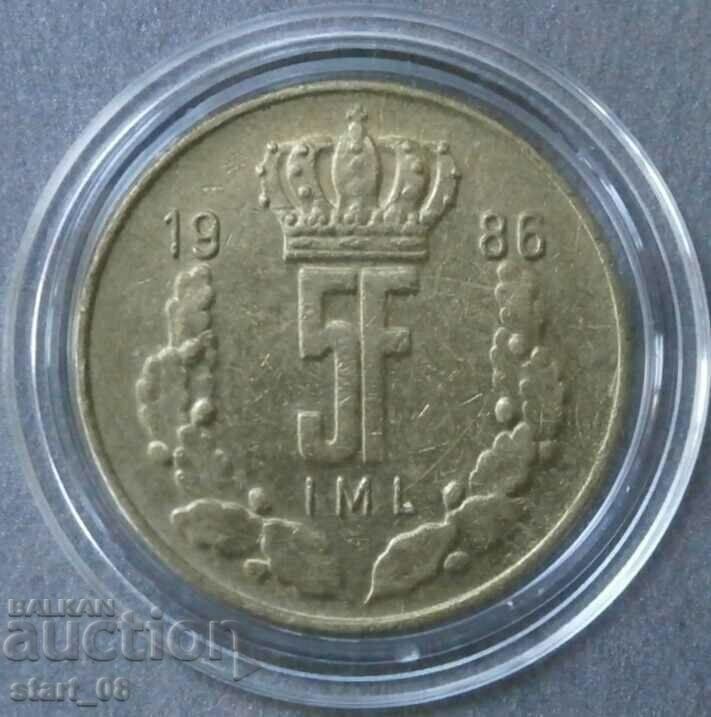 5 φράγκα 1986