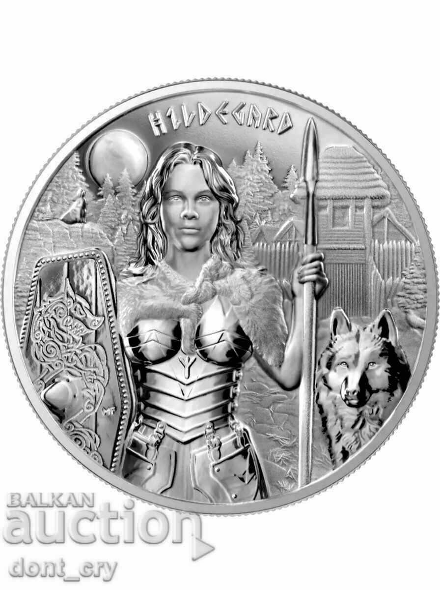 Сребро 1 oz Валкирии Хилдегард 2022 Germania mint