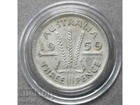 AUSTRALIA 3 pence 1959