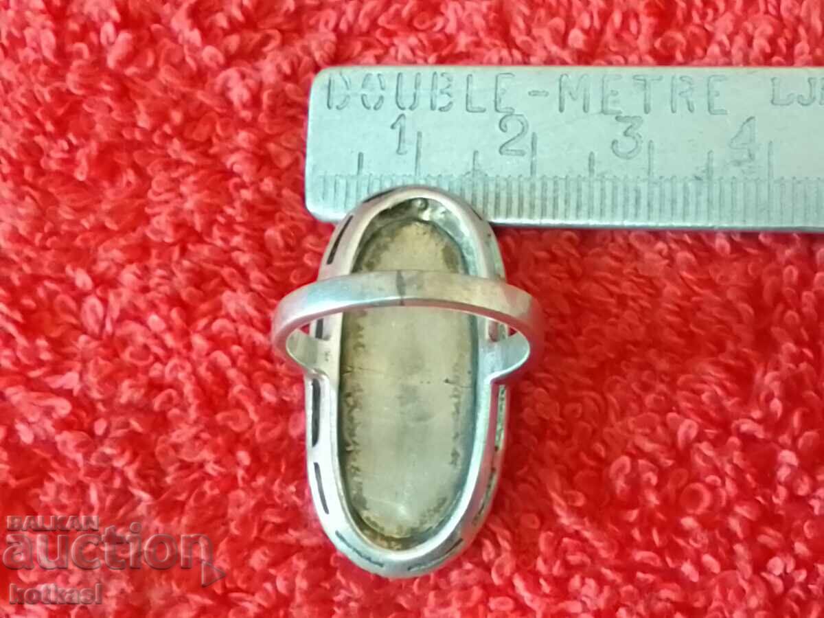 Стар сребърен 925 пръстен полускъпоценни камъни маркиран - 5 Стар сребърен 925 пръстен полускъпоценни камъни маркиран - 5