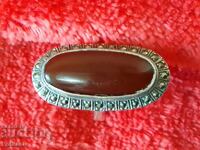 Стар сребърен 925 пръстен полускъпоценни камъни маркиран