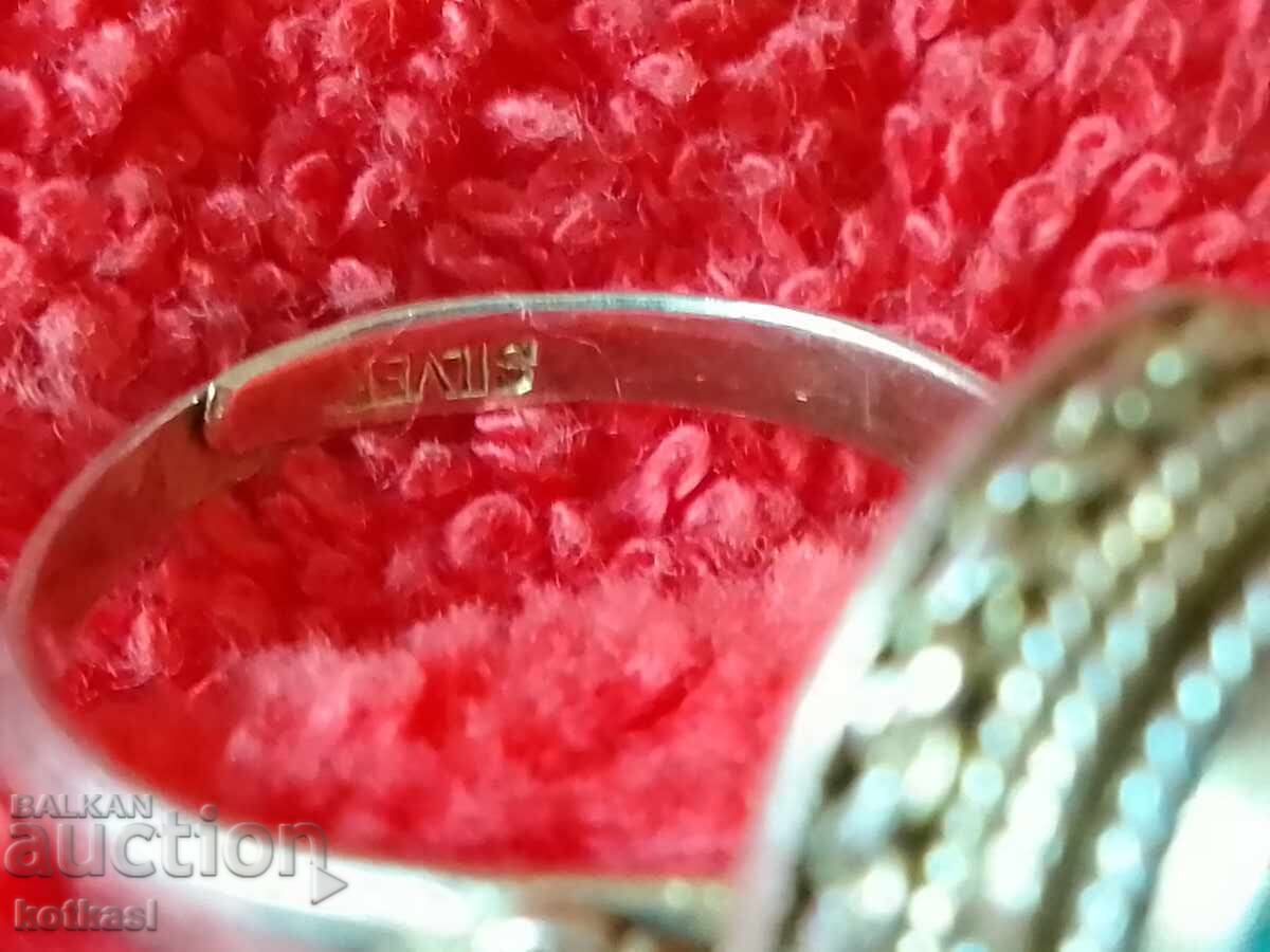 Стар сребърен SILVER пръстен полускъпоценен камък Тюркоаз - 6 Стар сребърен SILVER пръстен полускъпоценен камък Тюркоаз - 6