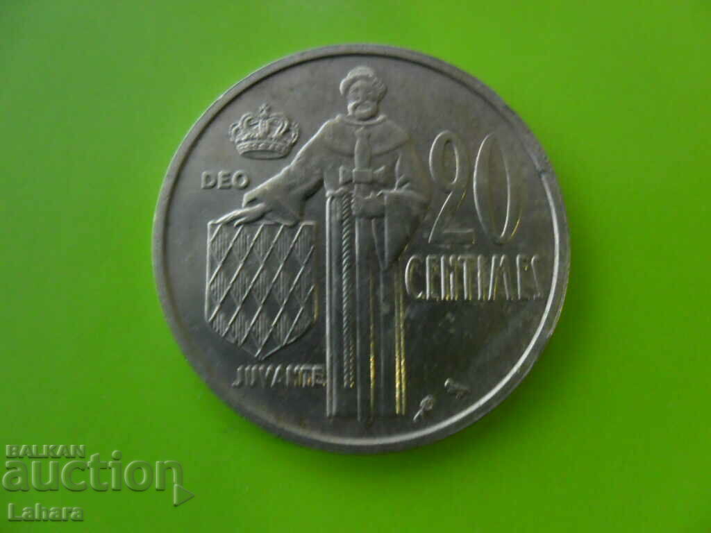 20 centimes 1962 Μονακό