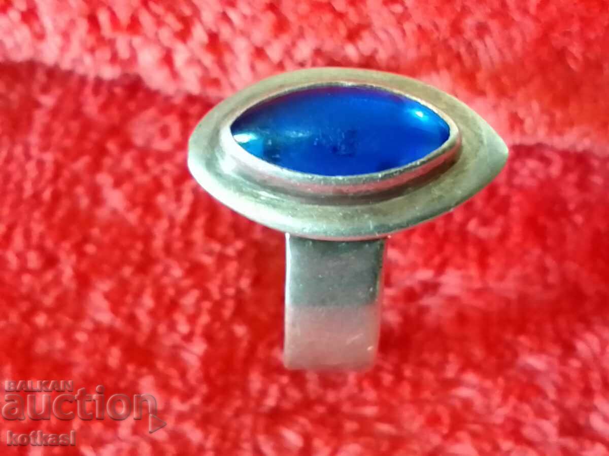 Old Solid 925 Silver Ring Blue Semi Precious Stone with price € 40.00 | 78.23 BGN Old Solid 925 Silver Ring Blue Semi Precious Stone with price € 40.00 | 78.23 BGN