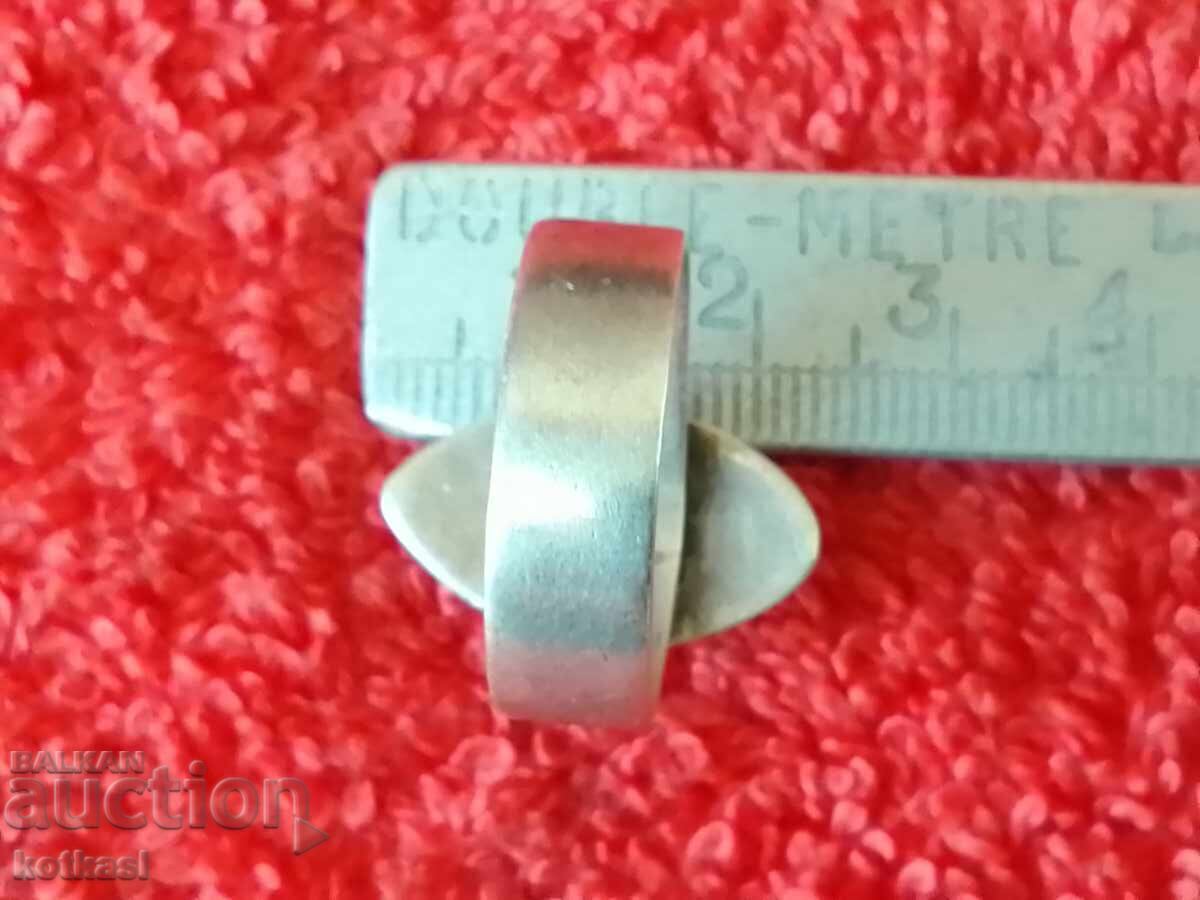 Auction Old Solid 925 Silver Ring Blue Semi Precious Stone Auction Old Solid 925 Silver Ring Blue Semi Precious Stone