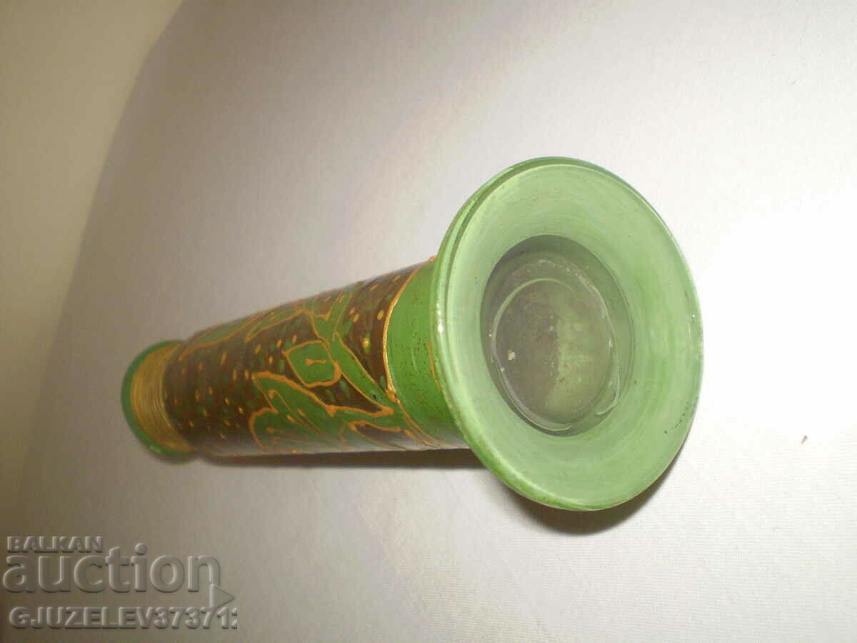 VINTAGE BEAUTIFUL HANDCRAFTED PAINTED GLASS VASE IN - 5 VINTAGE BEAUTIFUL HANDCRAFTED PAINTED GLASS VASE IN - 5