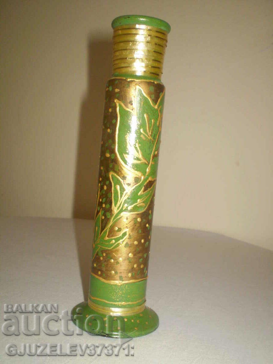 VINTAGE BEAUTIFUL HANDCRAFTED PAINTED GLASS VASE IN - 7 VINTAGE BEAUTIFUL HANDCRAFTED PAINTED GLASS VASE IN - 7