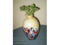 VAZA DE STICLA VINTAGE BOHEMIA Multicolor 1930 Art Deco