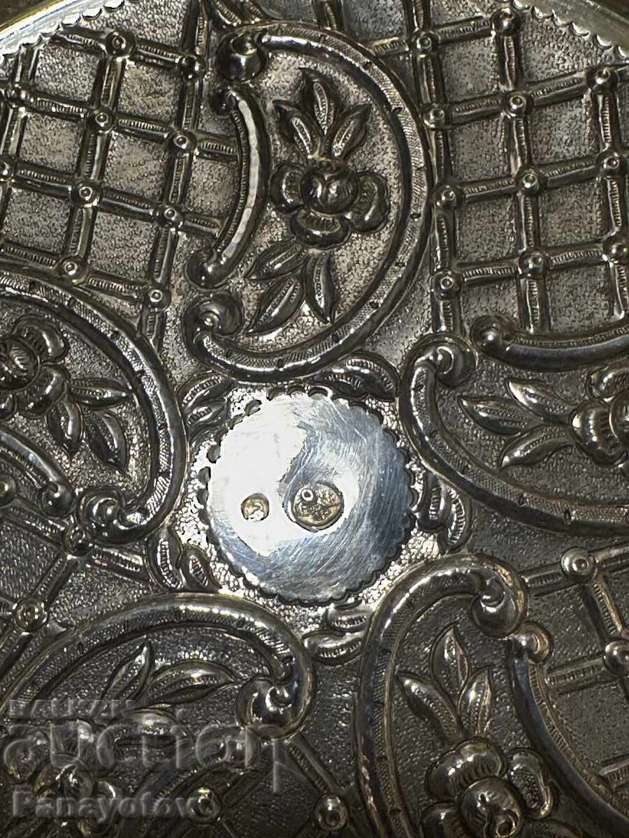 Ottoman Hammam Tas Tugra Silver Gilt Turkey Bowl Dish - 6 Ottoman Hammam Tas Tugra Silver Gilt Turkey Bowl Dish - 6