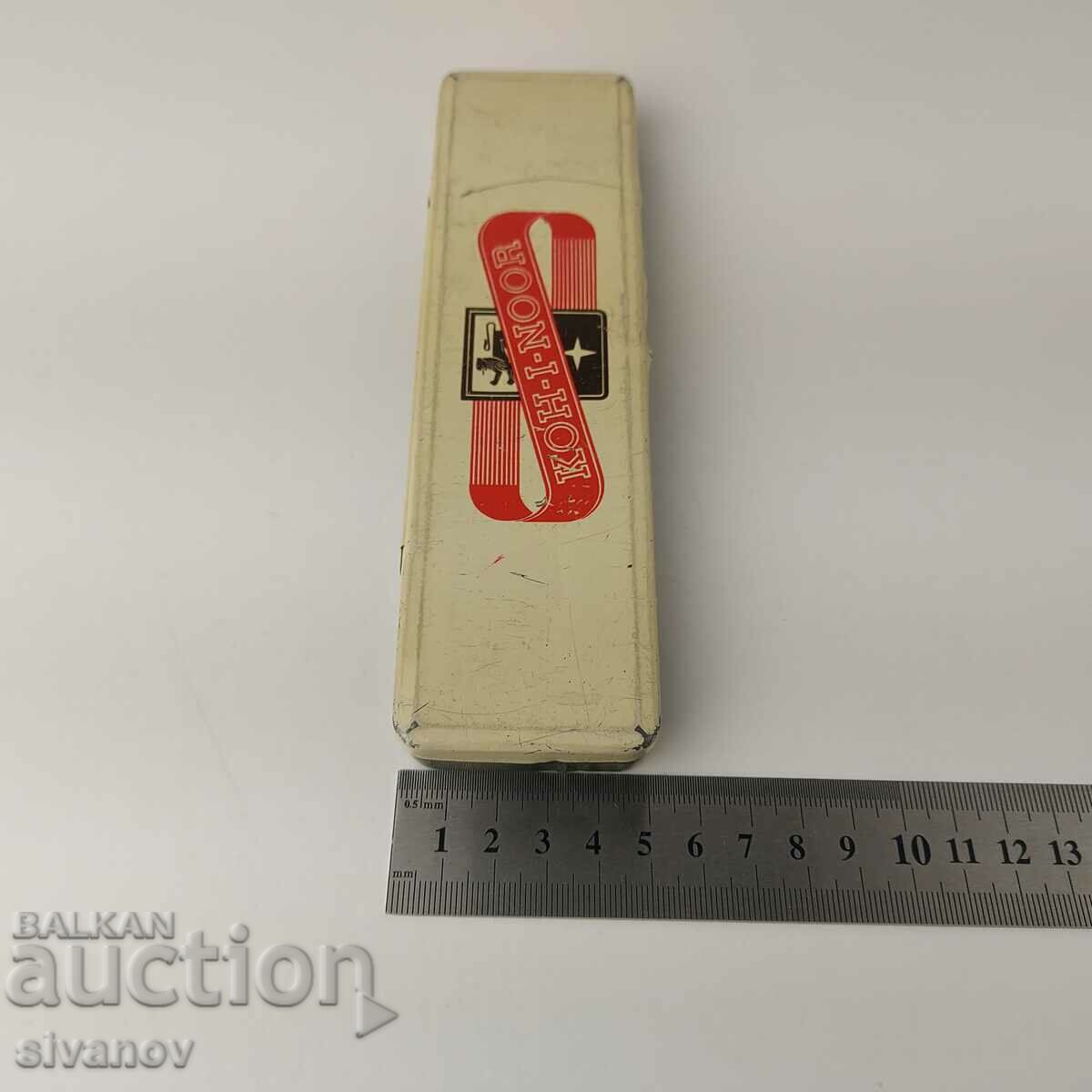 Old Metal Koh-I-Noor Hardtmuth Box Empty #5477 - 6 Old Metal Koh-I-Noor Hardtmuth Box Empty #5477 - 6