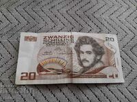 Bancnota de 20 șilingi 1986