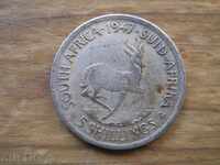 5 șilingi 1947 - Africa de Sud (replică placată cu argint)