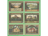 (¯`'•.¸NOTGELD (city Ziegenrück) 1921 UNC -6 pcs. banknotes '´¯)