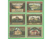 (¯`'•.¸NOTGELD (orașul Ziegenrück) 1921 UNC -6 buc. bancnote '´¯)