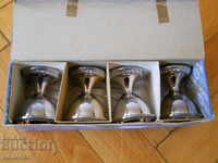 silver plated set of boiled egg cups - England