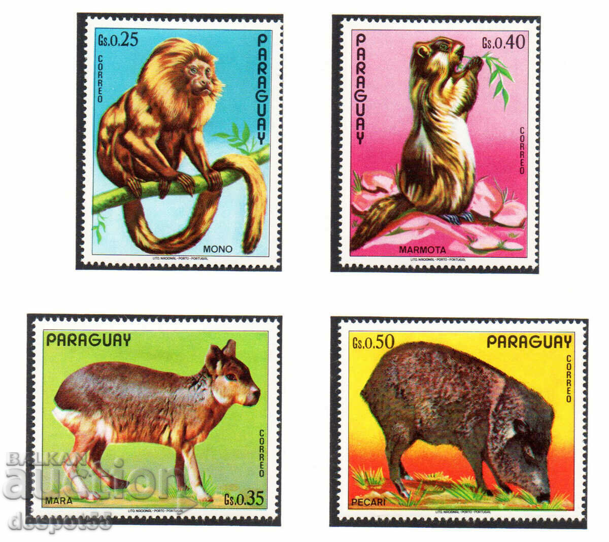 1975. Paraguay. South American fauna.