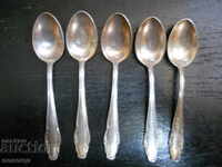 antique silver plated tea spoons "BMF" Germany
