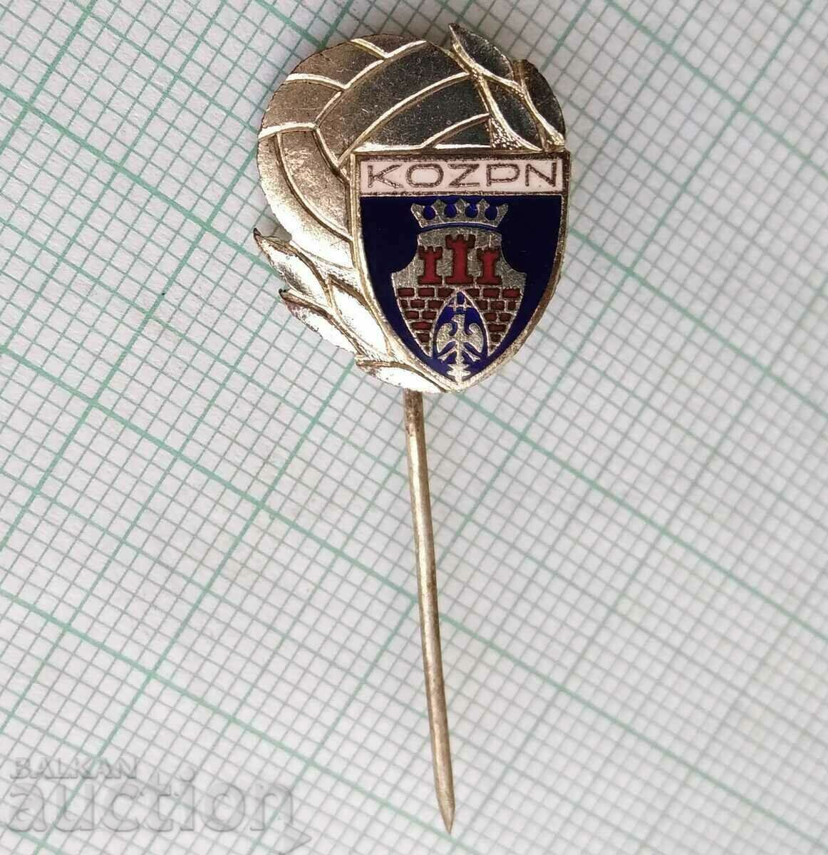 14817 Σήμα - Ποδοσφαιρικός Όμιλος KOZPN Πολωνία - σμάλτο με τιμή 7.00 BGN | € 3.58 14817 Σήμα - Ποδοσφαιρικός Όμιλος KOZPN Πολωνία - σμάλτο με τιμή 7.00 BGN | € 3.58