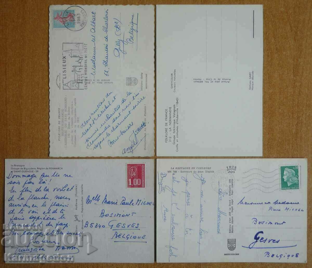 Old French postcards, folklore with price 4.00 BGN | € 2.05 Old French postcards, folklore with price 4.00 BGN | € 2.05