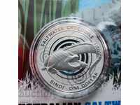 Сребро 1 oz Соленоводен Крокодил 2013 Австралия Долар