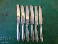 set of silver-plated knives "R&D" (Germany) - 6 pcs