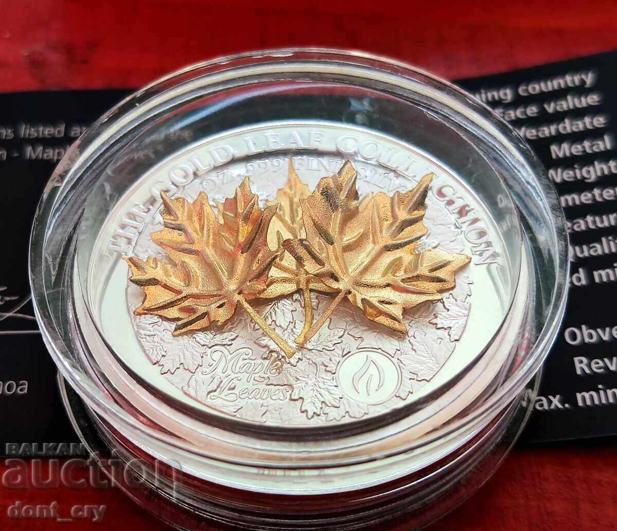 Argint 1 oz 3D Maple Leaf 2014 Samoa